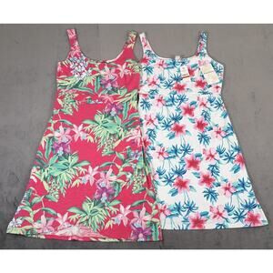 2)Tommy Bahama Tropical Retreat Floral Sleeveless Dress XS Vacation Charity